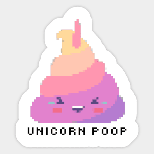 Unicorn poop pixel Sticker